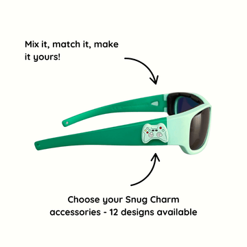 Forest Green Kids Sunglasses with Signature Lens, Snug Fit, Ages 3-5, image 4.