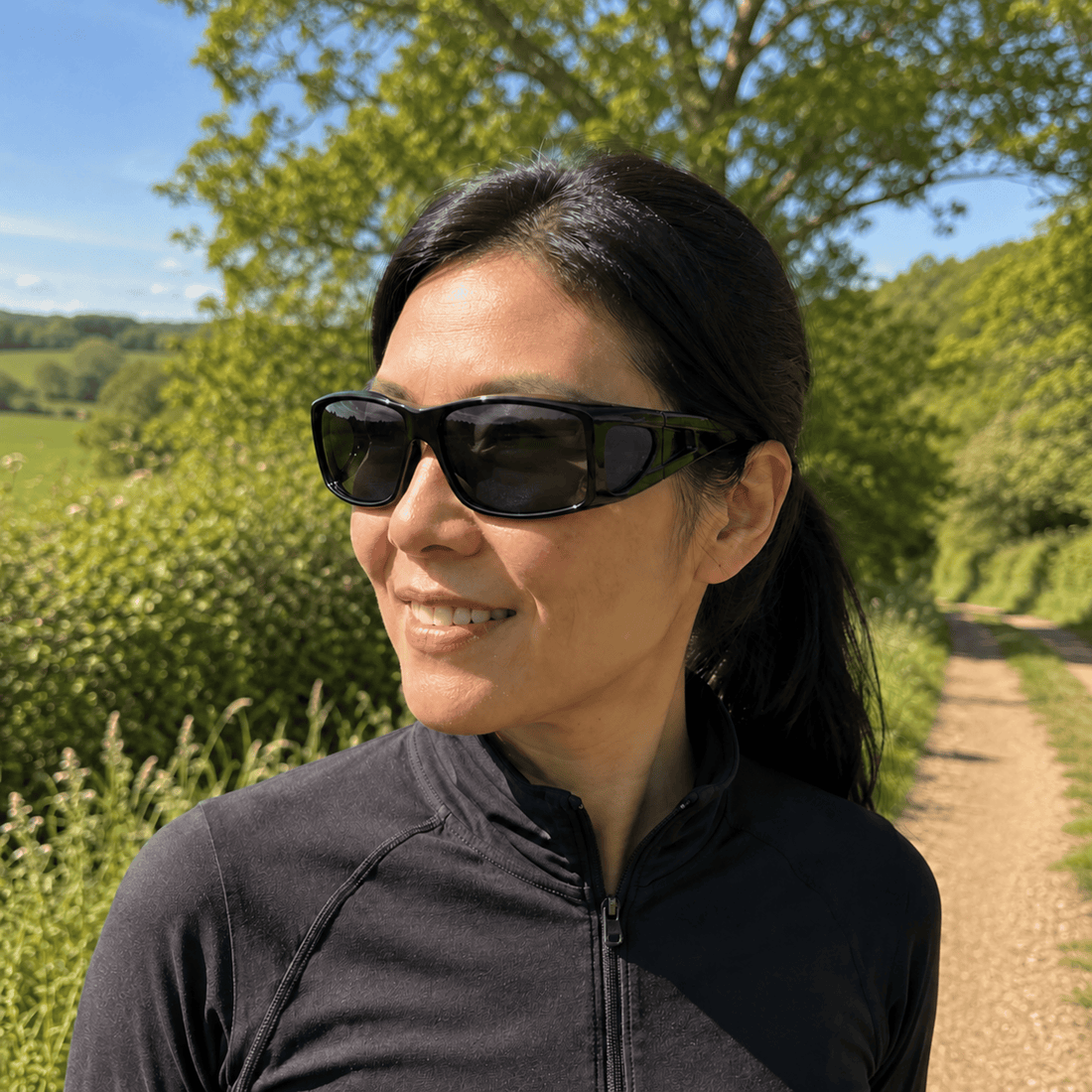 Fitovers | Black Photochromic Sunglasses with Black Lenses, image 7.