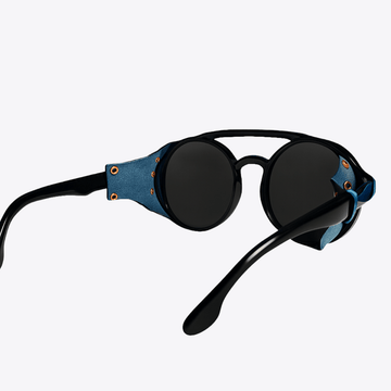Explorer | Black & Navy Sunglasses with Black Polarized Lenses, image 4.