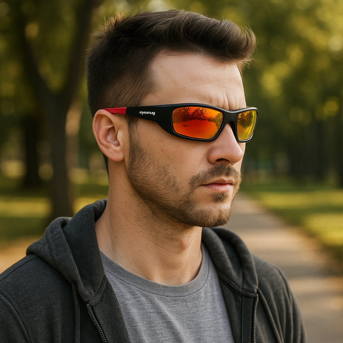 Originals - Jet Black & Red - Sporty Lens