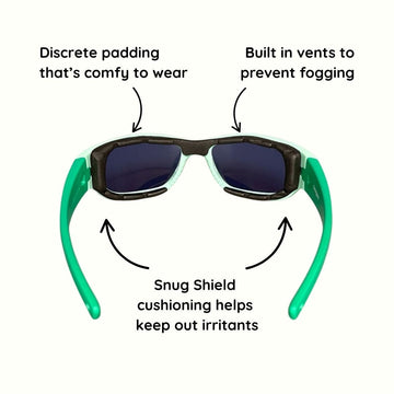 Forest Green Kids Sunglasses with Signature Lens, Snug Fit, Ages 6+, image 5.