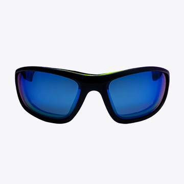 Originals | Black & Lime Sunglasses with Blue Standard Lenses with foam insert, image 4.