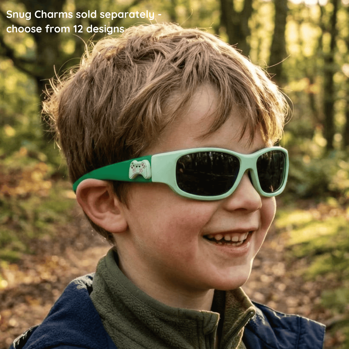 Forest Green Kids Sunglasses with Signature Lens, Classic Fit, Ages 3-5, image 2.