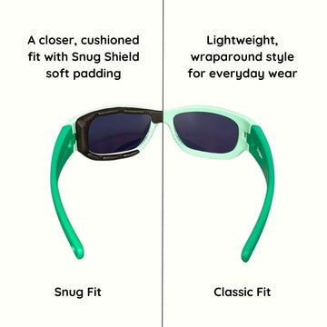 Forest Green Toddler Sunglasses with Signature Lens, Snug Fit, Ages 1-2, image 5.