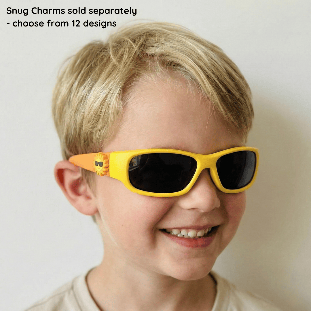 Yellow Orange Kids Sunglasses with Signature Lens, Classic Fit, Ages 3-5, image 6.