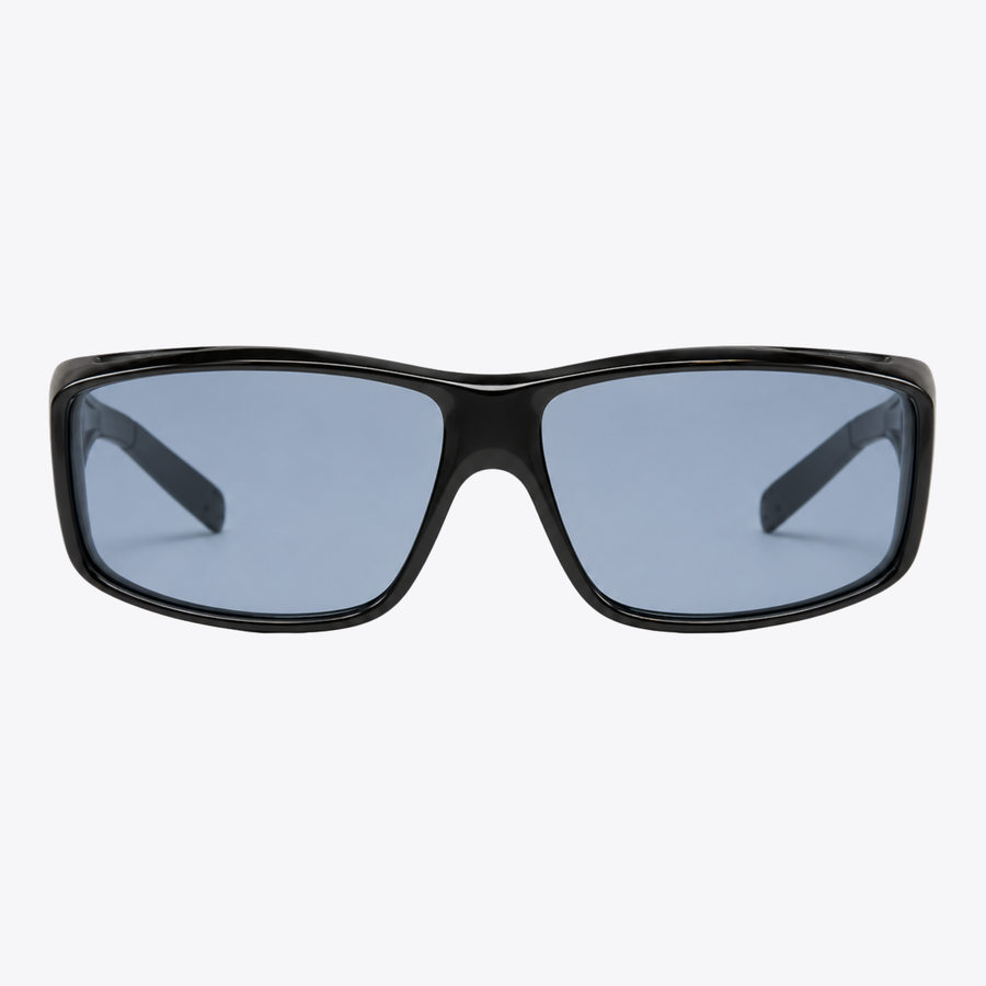 Fitovers | Black Sunglasses with Blue Polarized Lenses