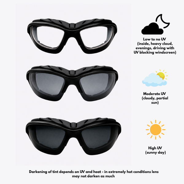 Pursuit | Black Photochromic Sunglasses with Black Lenses
