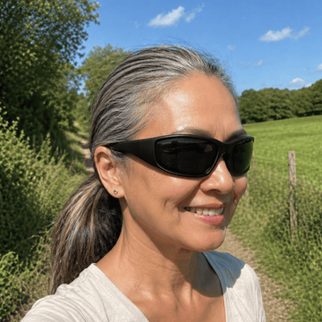 Viento | Black Sunglasses with Black Standard Lenses with foam insert, image 2.