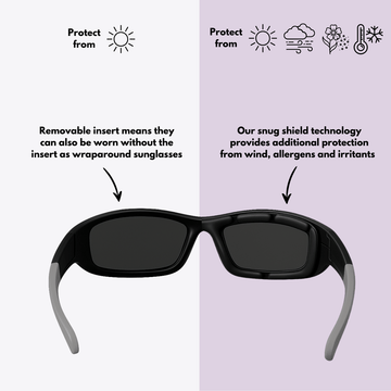 Originals | Black & Silver Sunglasses with Silver Polarized Lenses with foam insert, image 4.