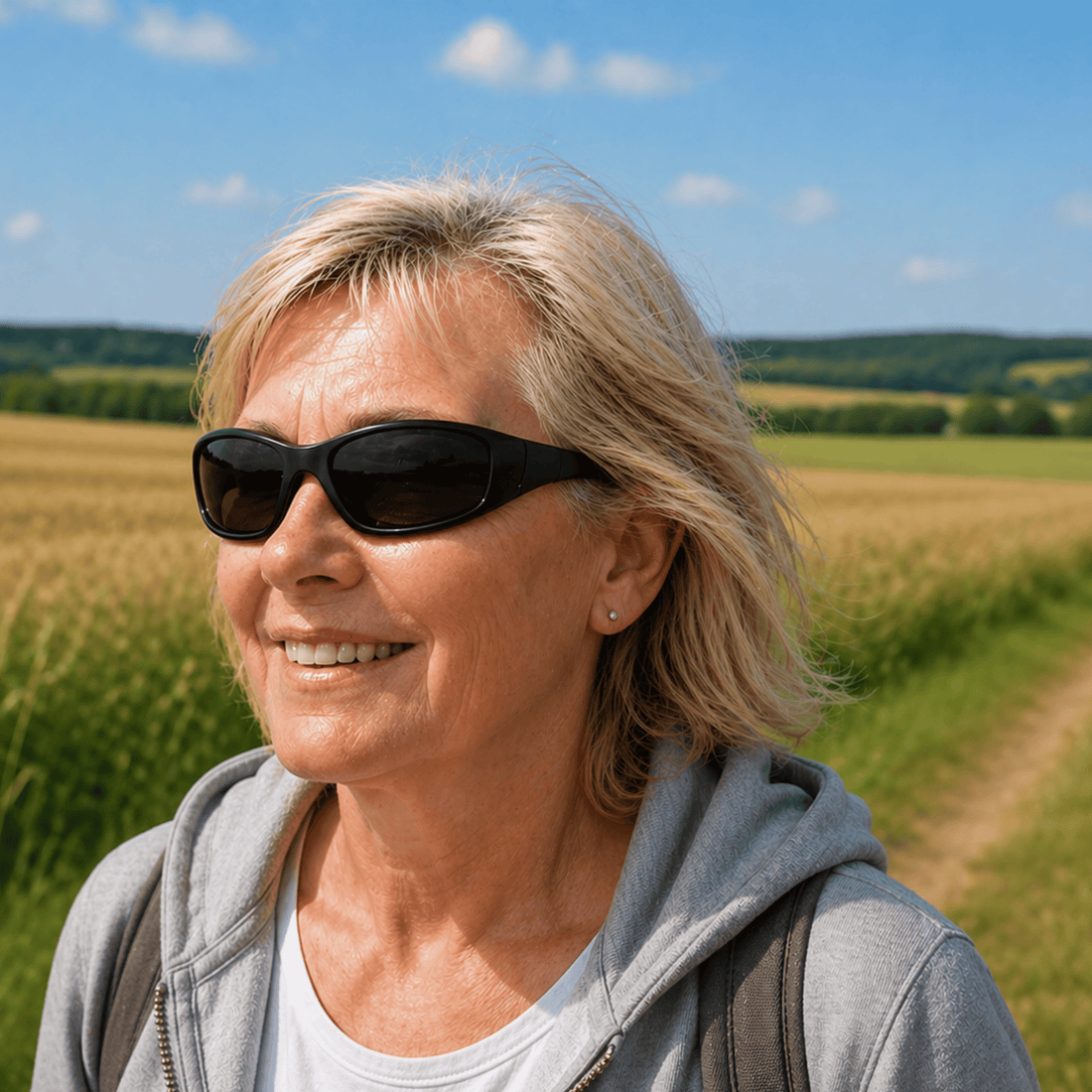 Viento | Black Sunglasses with Black Standard Lenses with foam insert, image 4.