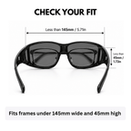 Fitovers | Black Sunglasses with Blue Polarized Lenses, image 4.