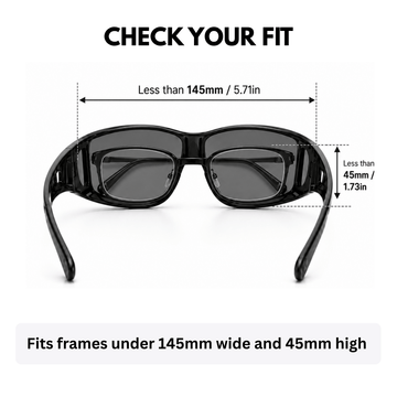Fitovers | Black Sunglasses with Blue Polarized Lenses, image 4.