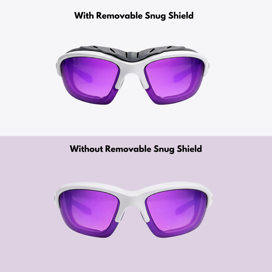 Pursuit | White & Grey | Purple Lens | Photochromic