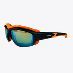 Pursuit | Black & Orange Sunglasses with Orange Standard Lenses with foam insert, image 8.