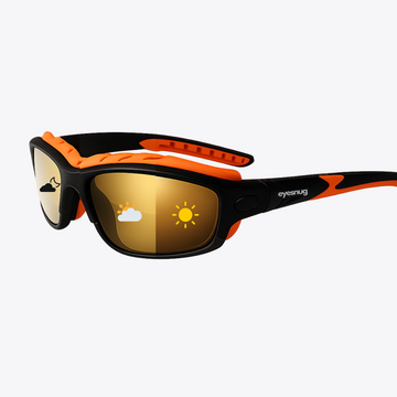 Orange/Black frame with Gold lens