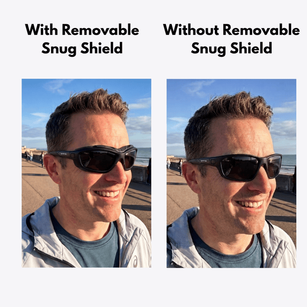 Pursuit | Black Photochromic Sunglasses with Black Lenses with foam insert, image 6.