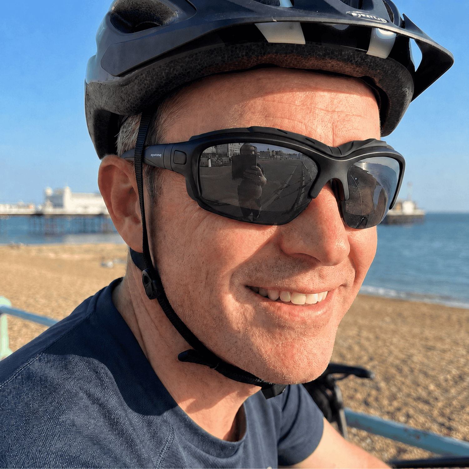 Pursuit | Black Photochromic Sunglasses with Black Lenses with foam insert, image 4.