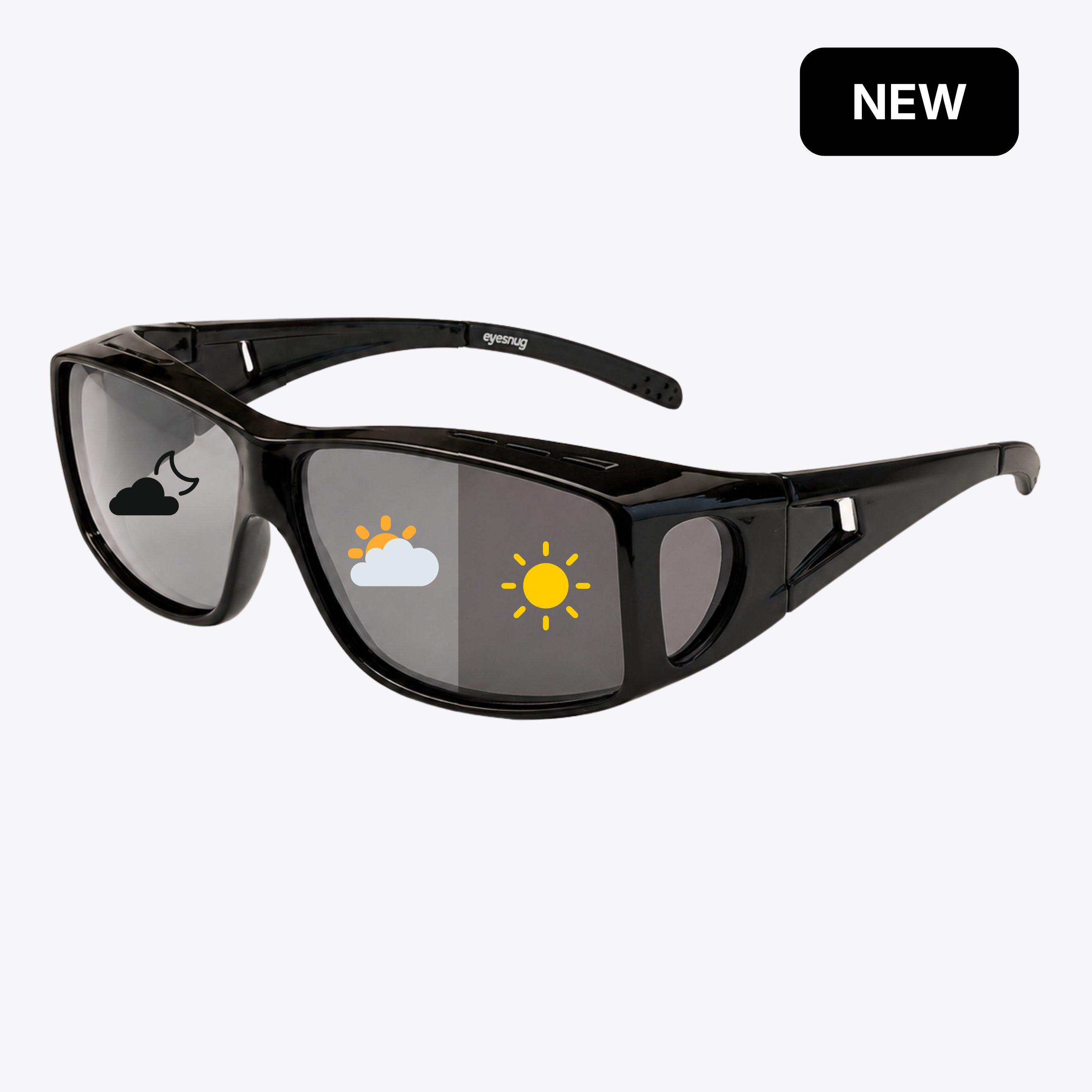 Fitovers | Black Photochromic Sunglasses with Black Lenses