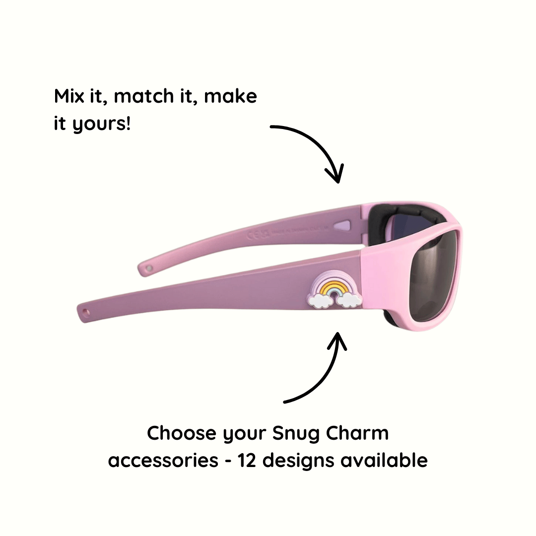 Pink Lilac Kids Sunglasses with Signature Lens, Snug Fit, Ages 6+, image 9.
