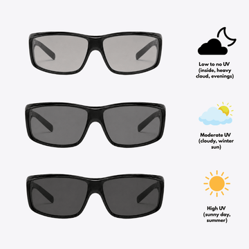 Fitovers | Black Photochromic Sunglasses with Black Lenses, image 3.