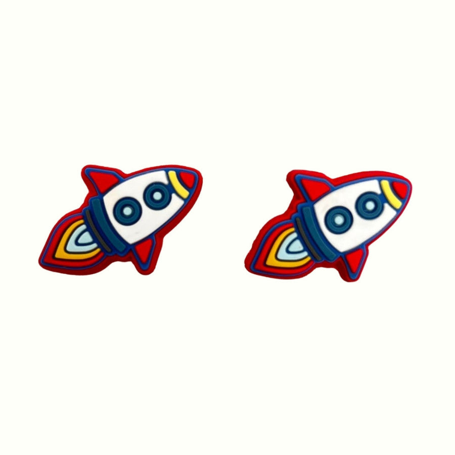 Rocket Ship Charms | x1 Pair | 3+ Yrs