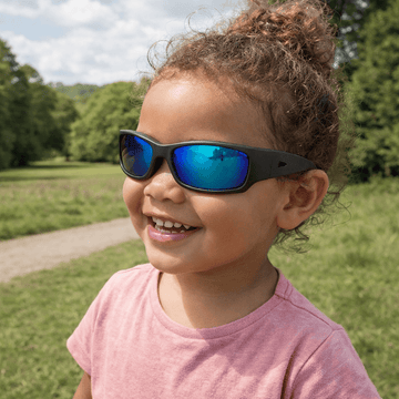 Black Charcoal Toddler Sunglasses with REVO Lens, Classic Fit, Ages 1-2, image 4.