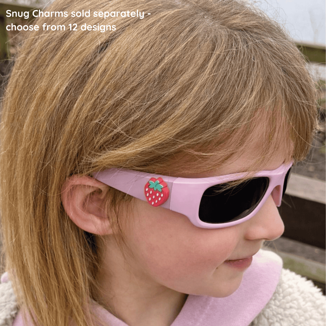 Pink Lilac Kids Sunglasses with Signature Lens, Snug Fit, Ages 3-5, image 7.