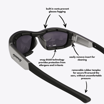 Originals | Silver & Black Sunglasses with Silver Standard Lenses with foam insert, image 4.