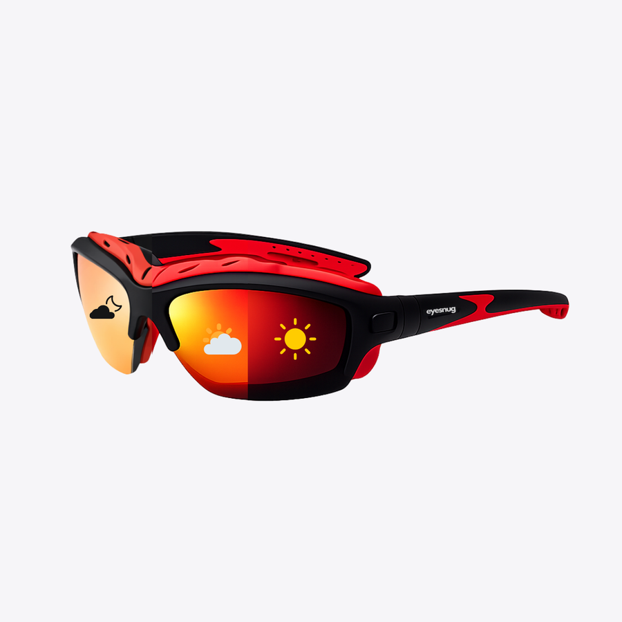 Pursuit | Black & Red | Electric Red Lens | Photochromic