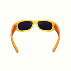 Yellow Orange Toddler Sunglasses with Signature Lens, Classic Fit, Ages 1-2, image 8.