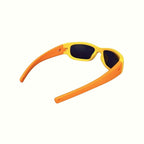 Yellow Orange Toddler Sunglasses with Signature Lens, Classic Fit, Ages 1-2, image 9.
