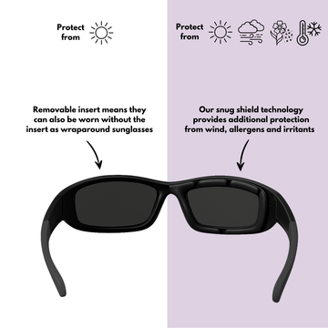Originals | Black Sunglasses with Black Standard Lenses with foam insert, image 4.