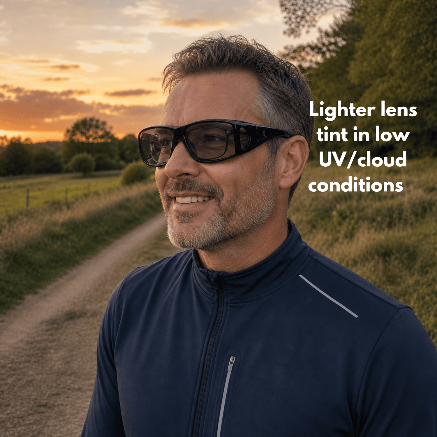 Fitovers | Black Photochromic Sunglasses with Black Lenses, image 4.