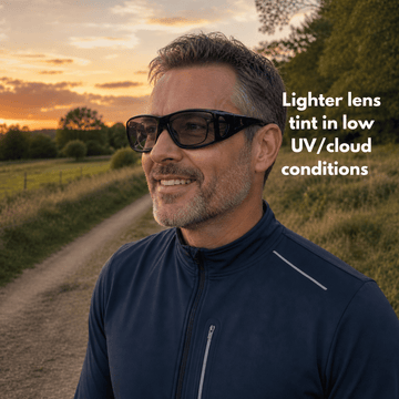 Fitovers | Black Photochromic Sunglasses with Black Lenses, image 4.