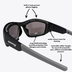 Originals | Black & Silver Sunglasses with Black Standard Lenses with foam insert, image 5.