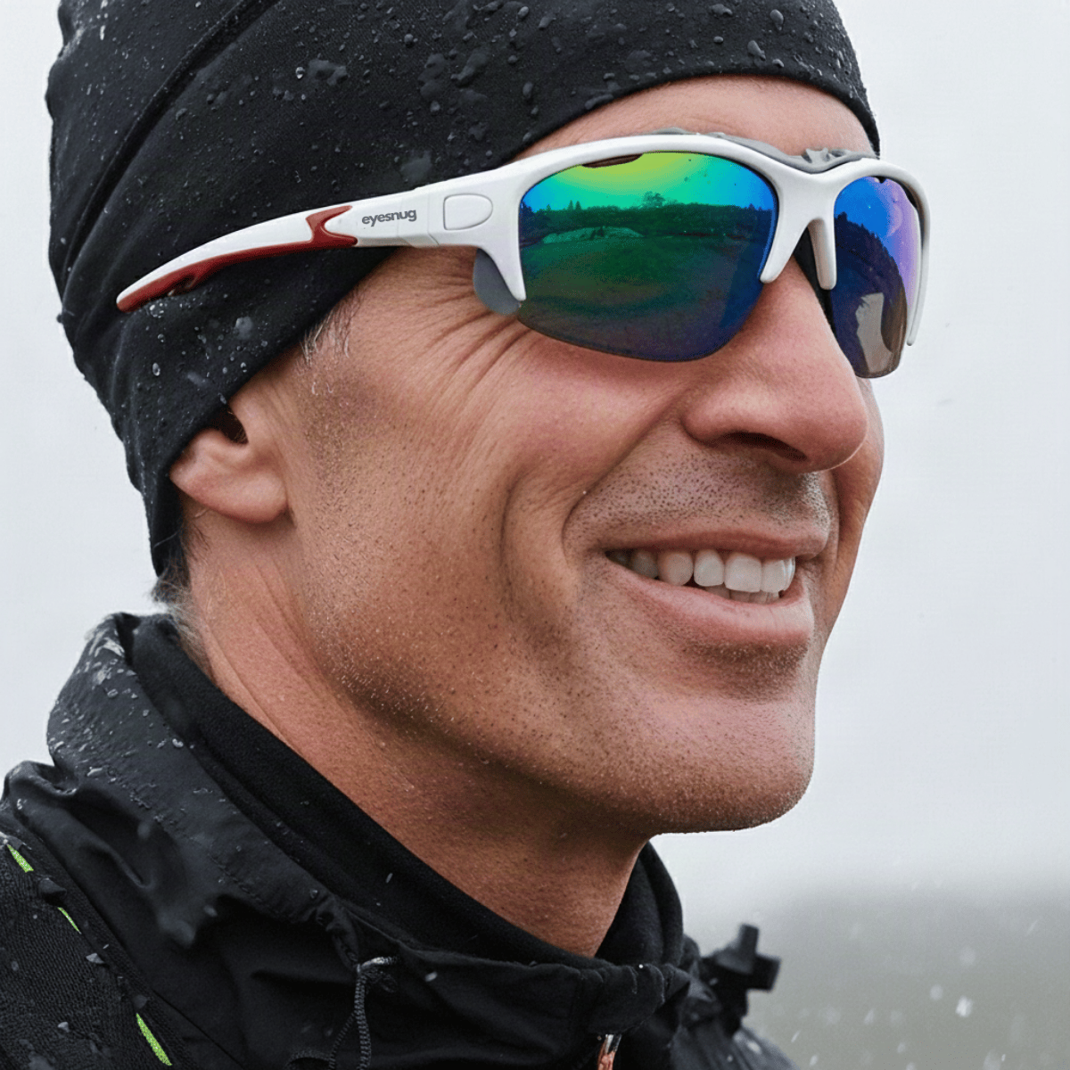 Pursuit | White Sunglasses with Iridium Standard Lenses with foam insert, image 7.