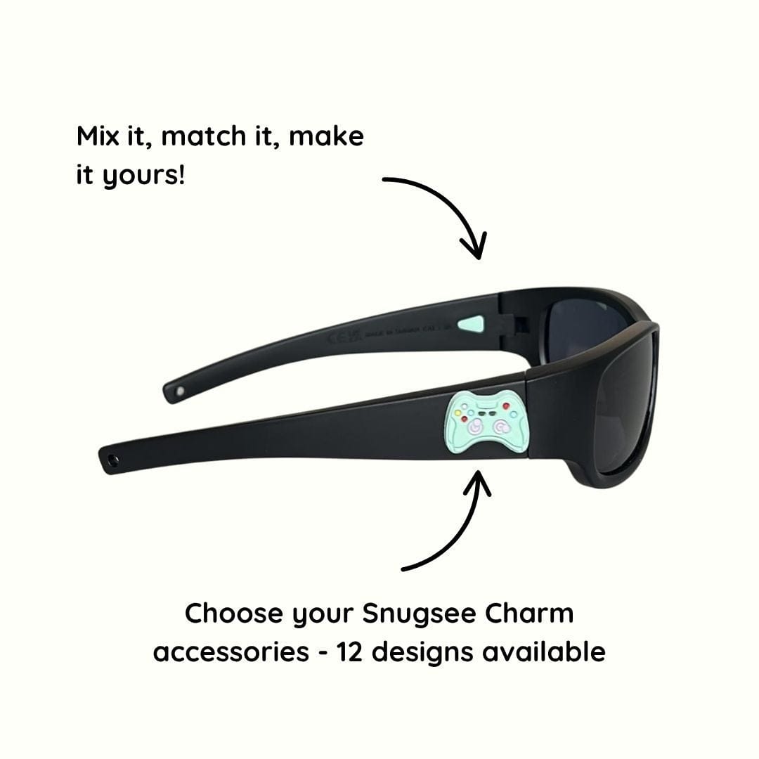 Jet Black Kids Sunglasses with Polarised Lens, Classic Fit, Ages 6+, image 6.