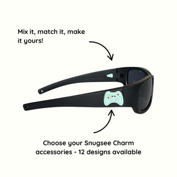 Jet Black Kids Sunglasses with Polarised Lens, Classic Fit, Ages 3-5+, image 4.