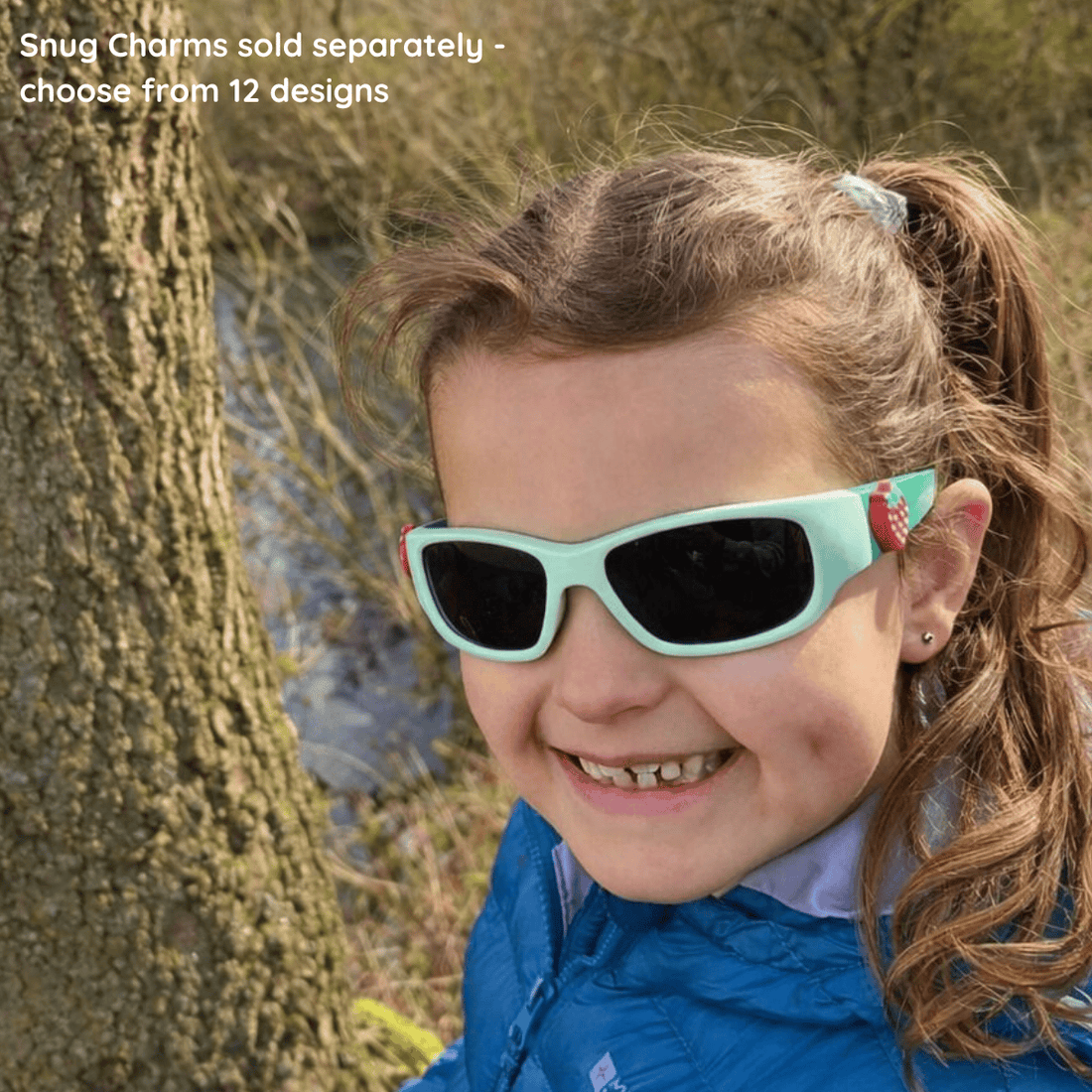 Forest Green Kids Sunglasses with Signature Lens, Snug Fit, Ages 6+, image 4.