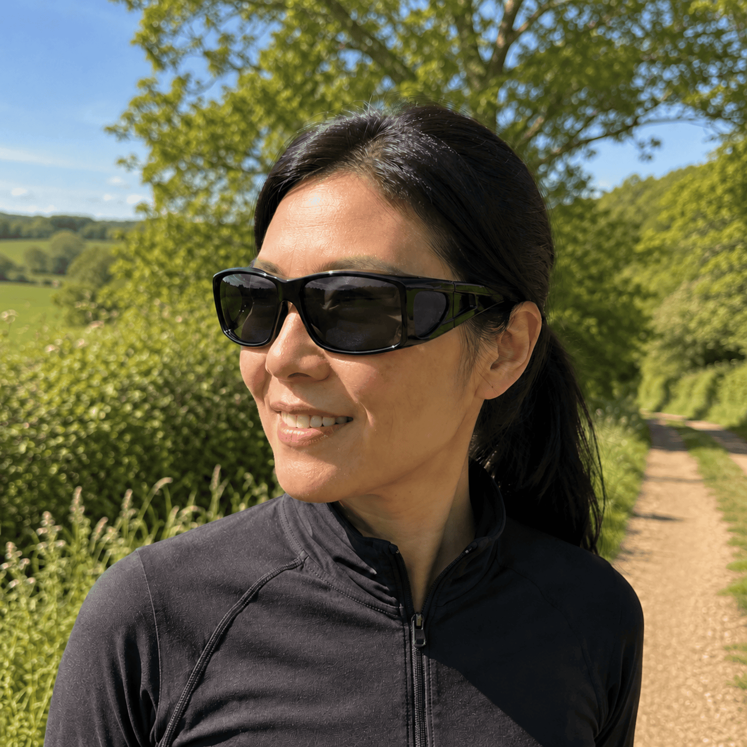 Fitovers | Black Photochromic Sunglasses with Black Lenses, image 7.