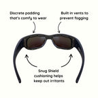 Black Charcoal Kids Sunglasses with REVO Lens, Snug Fit, Ages 3-5, image 5.