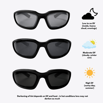 Viento | Black Photochromic Sunglasses with Black Lenses