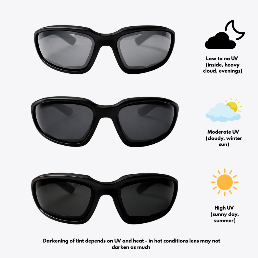 Viento | Black Photochromic Sunglasses with Black Lenses