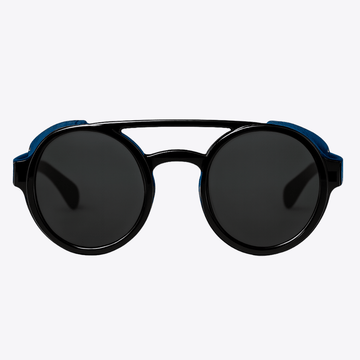 Explorer | Black & Navy Sunglasses with Black Polarized Lenses, image 3.