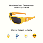 Yellow Orange Kids Sunglasses with Signature Lens, Snug Fit, Ages 3-5, image 8.