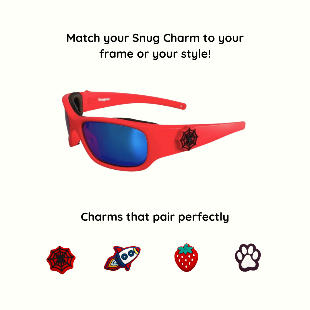Red Kids Sunglasses with REVO Lens, Snug Fit, Ages 3-5, image 9.