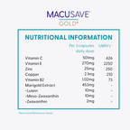 Macu-SAVE Gold+ 90 Softgel Capsules: 30-Day Pack, image 7.