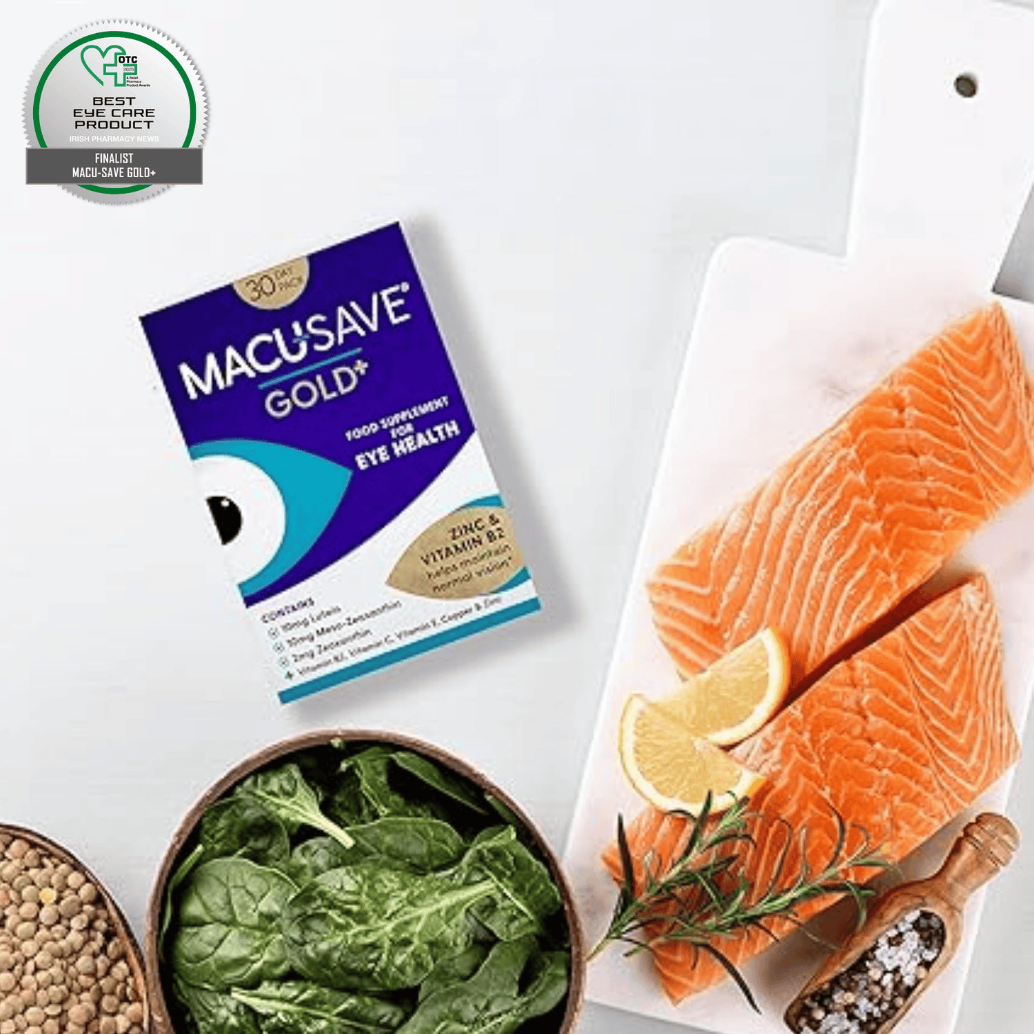 Macu-SAVE Gold+ 90 Softgel Capsules: 30-Day Pack, image 8.