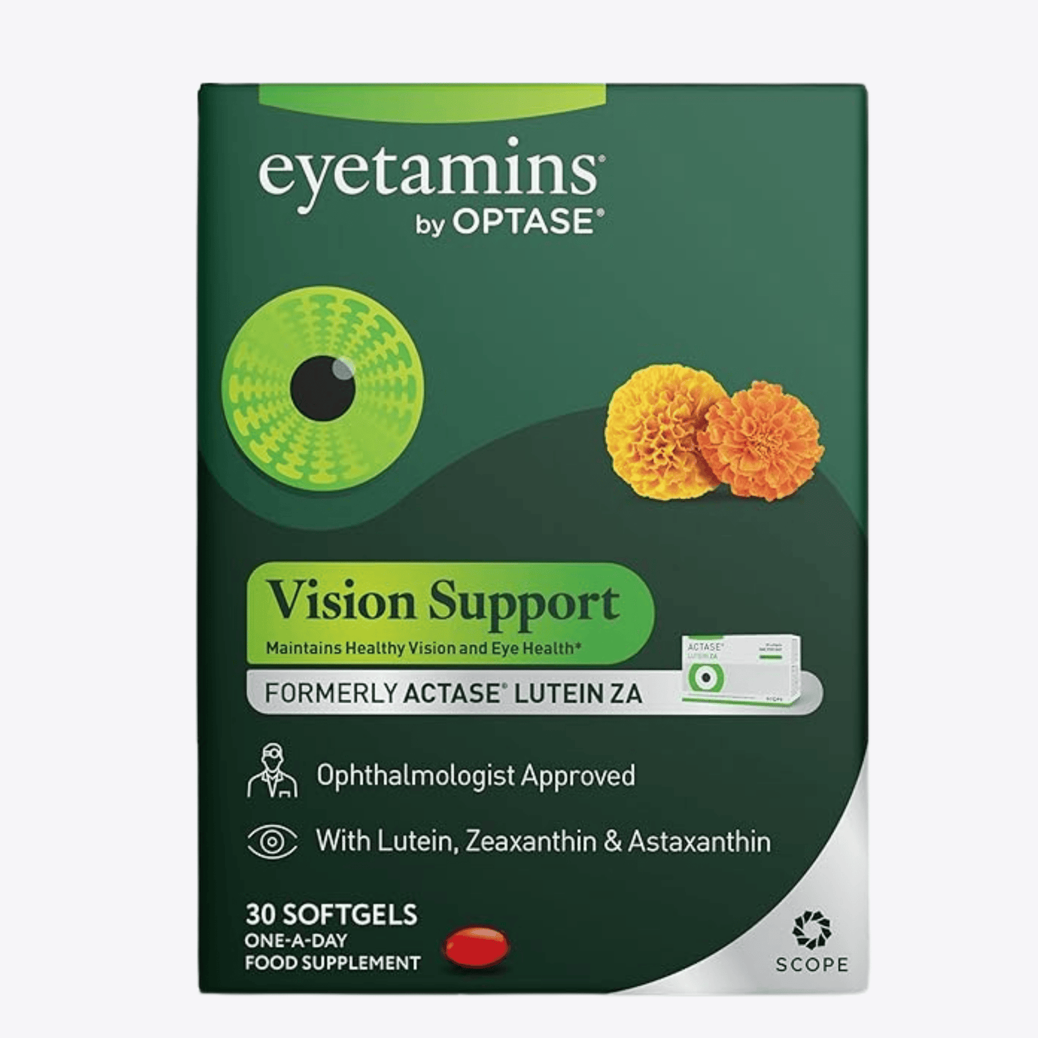 Eyetamins Vision Support 30 Softgels - 30 Day Pack, 1 Month Supply - 30 Capsules, image 1.