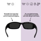 Originals | Black Sunglasses with Silver Polarized Lenses with foam insert, image 8.